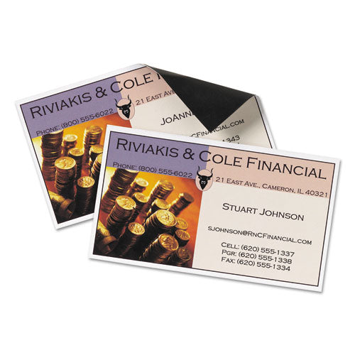 Image of Avery® 08374 Magnetic Business Cards, Inkjet, 2 x 3.5, White, 10 Cards/Sheet, 3 Sheets/Pack