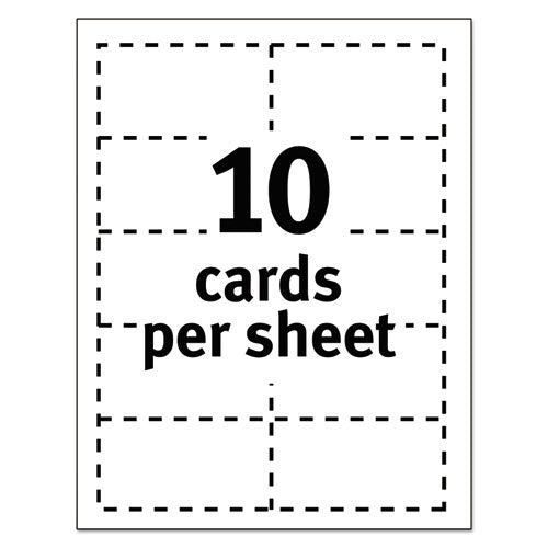 Image of Avery® 08374 Magnetic Business Cards, Inkjet, 2 x 3.5, White, 10 Cards/Sheet, 3 Sheets/Pack