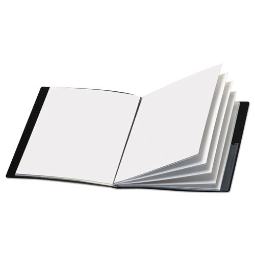 Image of Cardinal® 50132CB ShowFile Display Book with Custom Cover Pocket, 12 Letter-Size Sleeves, Black