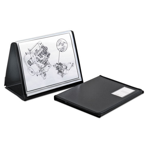 Image of Cardinal® 52132 Showfile Horizontal Display Easel, 20 Letter-Size Sleeves, Black