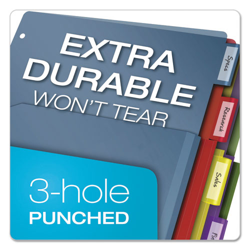Image of Cardinal® 84012CB Expanding Pocket Index Dividers, 5-Tab, 11 x 8.5, Assorted, 1 Set
