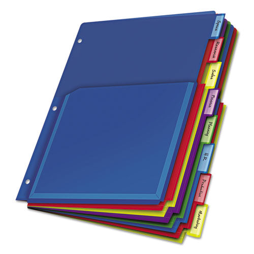 Image of Cardinal® 84013 Expanding Pocket Index Dividers, 8-Tab, 11 x 8.5, Assorted, 1 Set