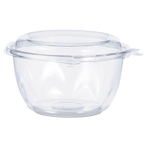 Image of Dart® CTR16BD SafeSeal Tamper-Resistant, Tamper-Evident Bowls with Dome Lid, 16 oz, 5.5" Diameter x 3.1" h, Clear, Plastic, 240/Carton