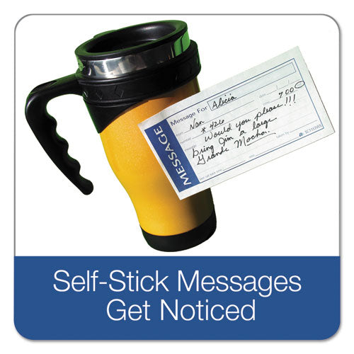 Image of Adams® SC1153WS Write 'n Stick Phone Message Book, Two-Part Carbonless, 4.75 x 2.75, 4 Forms/Sheet, 200 Forms Total