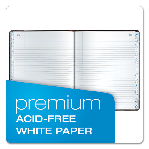 Image of Boorum & Pease® 21-150-R Extra-Durable Bound Book, Single-Page 5-Column Accounting, Black/maroon/gold Cover, 10.13 X 7.78 Sheets, 150 Sheets/book