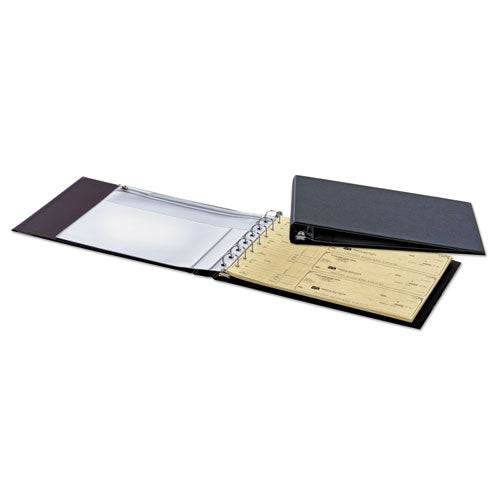 Image of Cardinal® 35000V3 Check Binder Seven-Ring D-Ring Reference, 7 Rings, 1" Capacity, Black