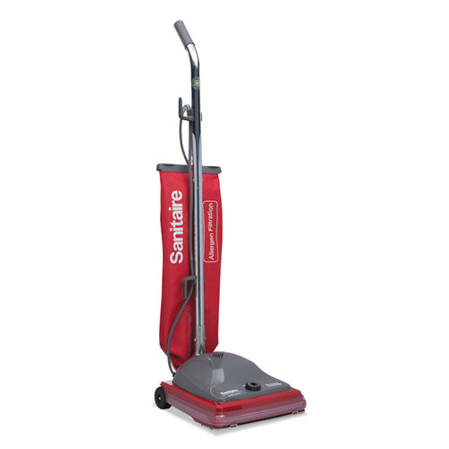 Image of Sanitaire® SC688B Tradition Upright Vacuum Sc688a, 12" Cleaning Path, Gray/red