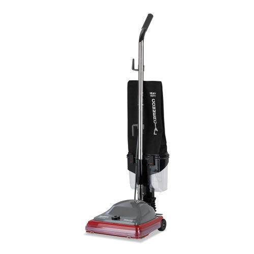 Image of Sanitaire® SC689B Tradition Upright Vacuum Sc689a, 12" Cleaning Path, Gray/red/black