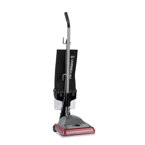 Image of Sanitaire® SC689B Tradition Upright Vacuum Sc689a, 12" Cleaning Path, Gray/red/black