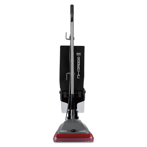 Image of Sanitaire® SC689B Tradition Upright Vacuum Sc689a, 12" Cleaning Path, Gray/red/black