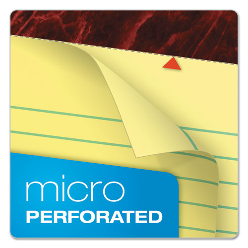 Image of Ampad® Gold Fibre Quality Writing Pads, Wide/Legal Rule, (50) Canary Yellow 8.5 x 11 Sheets, Dozen