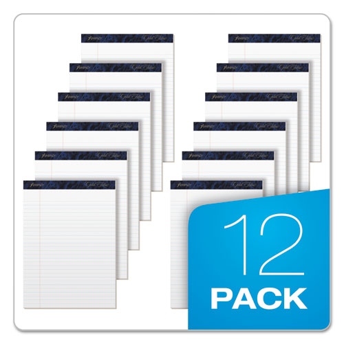 Image of Ampad® Gold Fibre Quality Writing Pads, Wide/Legal Rule, (50) White 8.5 x 11 Sheets, Dozen