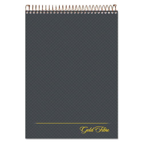 Image of Ampad® 20-813 Gold Fibre Wirebound Project Notes Pad, Gray Cover, Project-Management Format, (70) White 8.5 x 11 Sheets