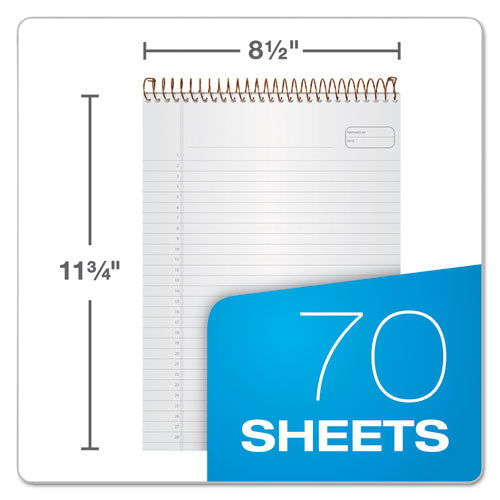 Image of Ampad® 20-813 Gold Fibre Wirebound Project Notes Pad, Gray Cover, Project-Management Format, (70) White 8.5 x 11 Sheets