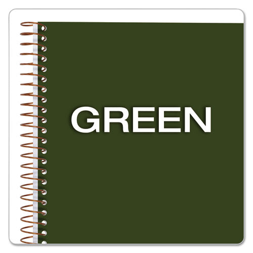 Image of Ampad® 20-816 Gold Fibre Wirebound Project Notes Book, Project-Management Format, Green Cover, (84) 9.5 x 7.25 Sheets