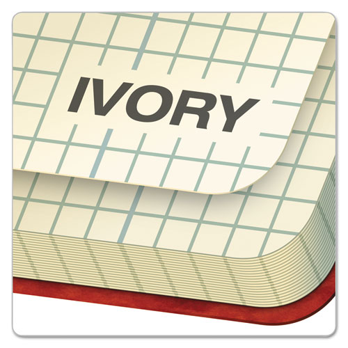 Image of Ampad® 22-157 Computation Book, Quadrille Rule (4 sq/in), Red Cover, (76) 11.75 x 9.38 Sheets