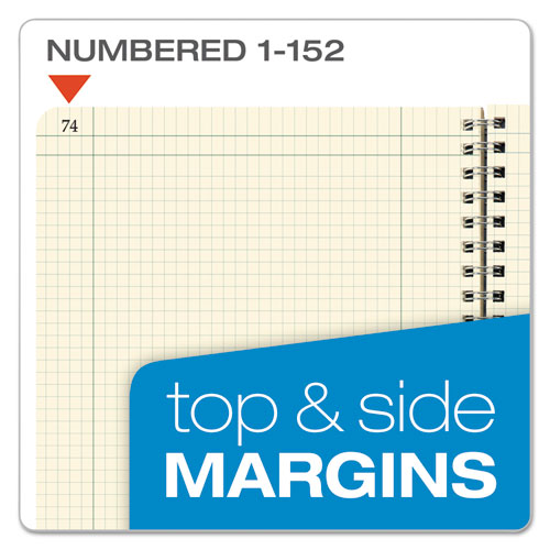 Image of Ampad® 22-157 Computation Book, Quadrille Rule (4 sq/in), Red Cover, (76) 11.75 x 9.38 Sheets