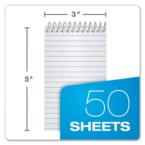 Image of Ampad® 25-093R Memo Pads, Randomly Assorted Cover Colors, Narrow Rule, (50) White 3 x 5 Sheets