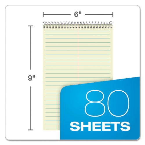 Image of Ampad® 25-274 Steno Pads, Tan Cover, Gregg Rule, (80) Green-Tint 6 x 9 Sheets