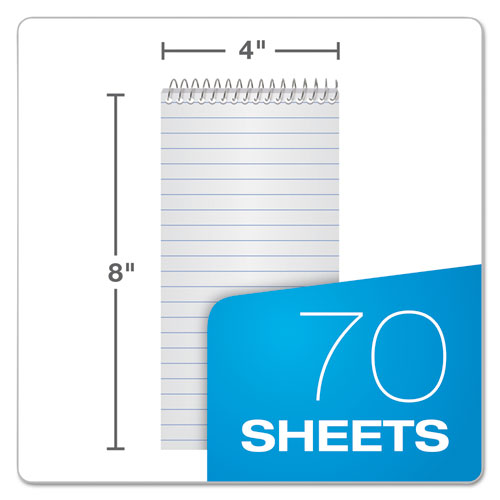 Image of Ampad® 25-280R Earthwise by Ampad Recycled Reporter's Notepad, White Cover, Gregg Rule, (70) White 4 x 8 Sheets