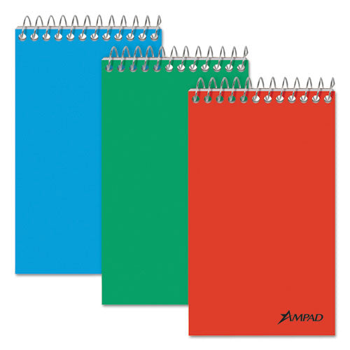 Image of Ampad® 45-093 Memo Pads, Assorted Cover Colors, Narrow Rule, (60) White 3 x 5 Sheets, 3/Pack