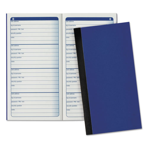 Image of Adams® APJ99 Password Journal, One-Part (No Copies), 3 x 1.5, 4 Forms/Sheet, 192 Forms Total