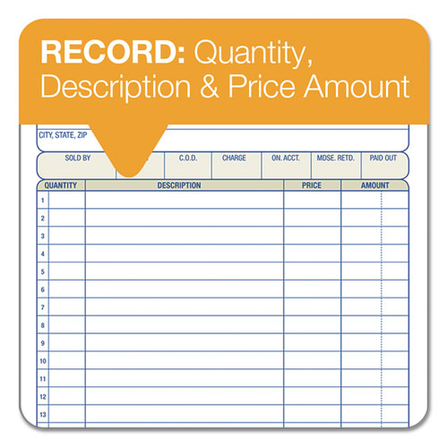 Image of Adams® DC5805 Multipart Sales Order Pad, 18 Lines, Two-Part Carbonless, 5.56 x 7.94, 50 Forms Total