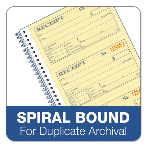 Image of Adams® SC1152 Multipart Money/Rent Receipt Book, Two-Part Carbonless, 4.75 x 2.75, 4 Forms/Sheet, 200 Forms Total