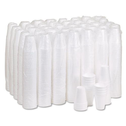 Image of Dart® 10J10 Foam Drink Cups, 10 Oz, White, 25/bag, 40 Bags/carton