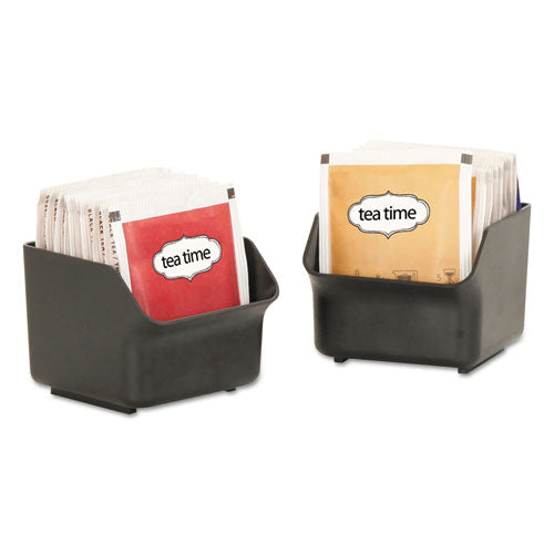 Image of Mind Reader TBORG-BLK Baggy Nine-Drawer Tea Bag and Accessory Holder, 10.24 x 4.33 x 13.11, Black