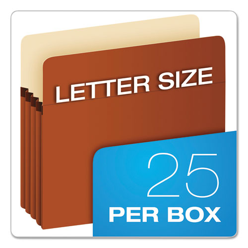 Image of Pendaflex® E1524E Earthwise by Pendaflex Recycled File Pockets, 3.5" Expansion, Letter Size, Red Fiber