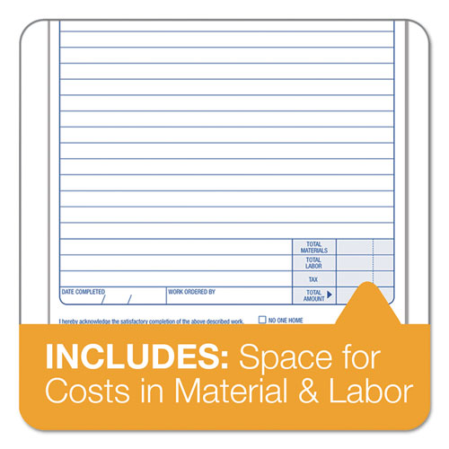 Image of TOPS 3868 Job Work Order, Three-Part Carbonless, 5.66 x 8.63, 50 Forms Total