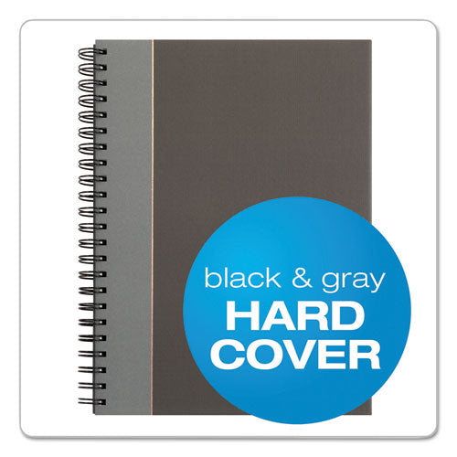 Image of TOPS 25332 Royale Wirebound Business Notebooks, 1-Subject, Medium/College Rule, Black/Gray Cover, (96) 11.75 x 8.25 Sheets