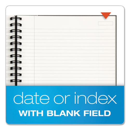 Image of TOPS 25332 Royale Wirebound Business Notebooks, 1-Subject, Medium/College Rule, Black/Gray Cover, (96) 11.75 x 8.25 Sheets