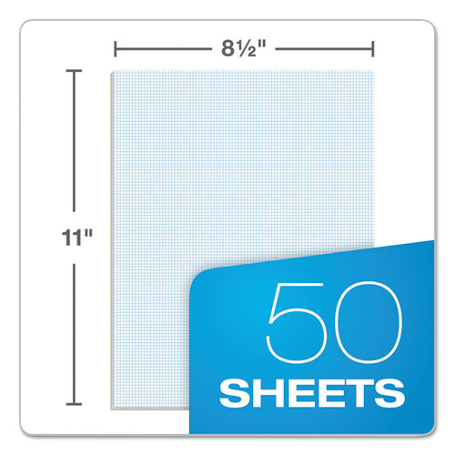 Image of TOPS 33101 Quadrille Pads, Quadrille Rule, (50) White 8.5 x 11 Sheets