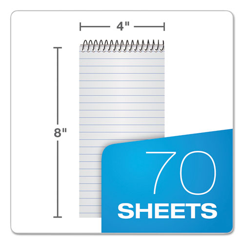 Image of TOPS 74130 Second Nature Recycled Notepads, Randomly Assorted Cover Colors, Gregg Rule, (70) White 4 x 8 Sheets
