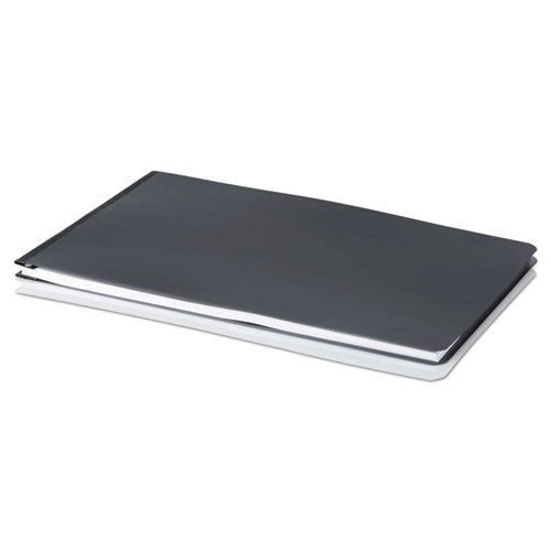 Image of ACCO A7019921A Pressboard Report Cover with Tyvek Reinforced Hinge, Two-Piece Prong Fastener, 2" Capacity, 8.5 x 14, Black/Black