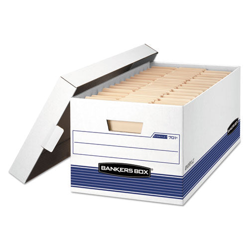 Image of Bankers Box® 0070110 Stor/file Medium-Duty Storage Boxes, Letter Files, 12" X 25.38" X 10.25", White, 20/carton