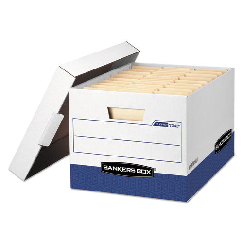 Image of Bankers Box® 0724314 R-Kive Heavy-Duty Storage Boxes, Letter/legal Files, 12" X 16.5" X 10.38", White, 20/carton