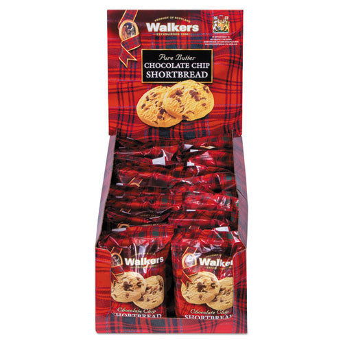Image of Walkers WKR06536 Shortbread Cookies, Chocolate Chip Shortbread, 2.2 Oz Box