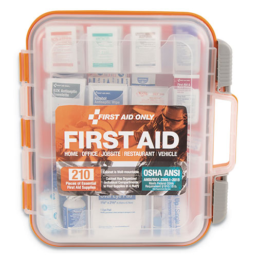 Image of First Aid Only 91064 Ansi Class A Bulk First Aid Kit, 210 Pieces, Plastic Case