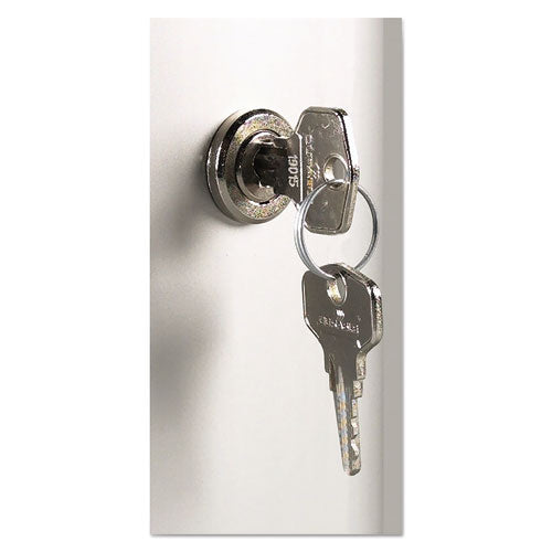 Image of Durable® 195223 Locking Key Cabinet, 36-Key, Brushed Aluminum, Silver, 11.75" x 4.63" x 11"