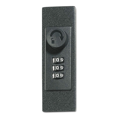 Image of Durable® 196623 Locking Key Cabinet, 36-Key, Brushed Aluminum, Silver, 11.75 X 4.63 X 11