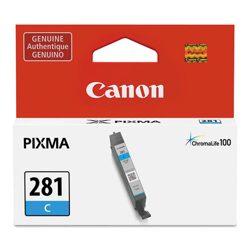 Image of Canon® 2088C001 2088c001 (cli-281) Chromalife100+ Ink, 259 Page-Yield, Cyan