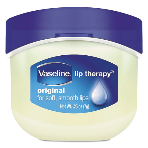Image of Vaseline® 20677EA Lip Therapy, Original Flavor, 0.25 oz Plastic Flip-Top Container