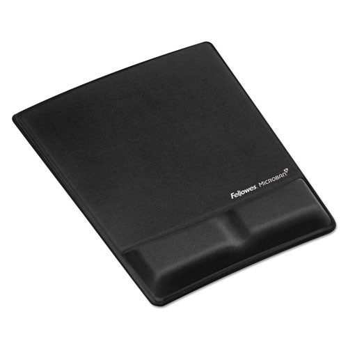 Image of Fellowes® 9181201 Ergonomic Memory Foam Wrist Support with Attached Mouse Pad, 8.25 x 9.87, Black