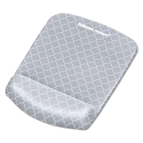 Image of Fellowes® 9549701 PlushTouch Mouse Pad with Wrist Rest, 7.25 x 9.38, Lattice Design