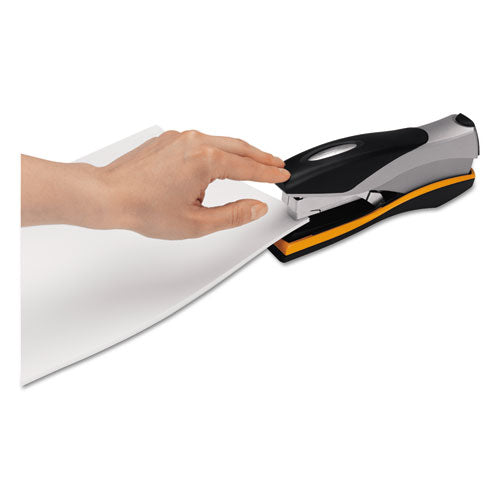 Image of Swingline® S7087845 Optima 40 Desktop Stapler, 40-Sheet Capacity, Silver/black/orange