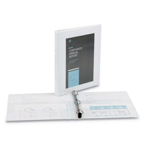 Image of Avery® 79767 Heavy-Duty View Binder With Durahinge And One Touch Slant Rings, 3 Rings, 0.5" Capacity, 11 X 8.5, White
