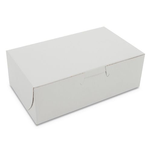 Image of SCT® SCH 0911 White One-Piece Non-Window Bakery Boxes, 6.25 x 3.75 x 2.13, White, Paper, 250/Bundle